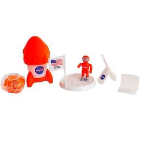 Kit Nasa Foguete Massa De Modelar E Acessórios Articuláveis