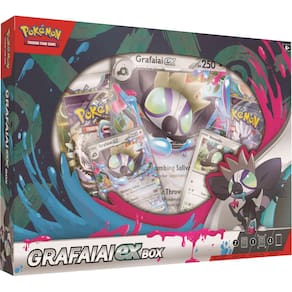 Jogo de cartas colecionáveis Pokémon Grafaiai ex Box com pacotes de reforço