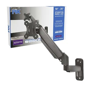 Suporte Monitor Pistão A Gás 1 Monitor De Parede 10`` A 35``