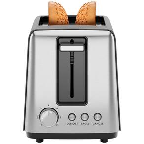 Torradeira Chefman 2 Fatias, 7 Níveis de Douramento, Bandeja Removível, Ideal para Pães Grossos e Bagels com Função de Descongelar e