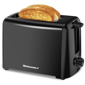 Torradeira Elite Gourmet ECT1027B Cool Touch com 6 Níveis de Torra e Abertura de 31,7 mm para Bagels, Waffles e Pães Especiais