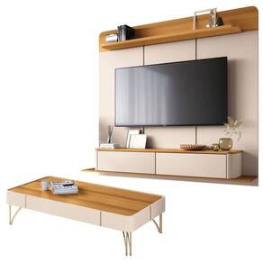 Home Suspenso Galax e Mesa Cadenza Cinamomo Off White - HB Móveis