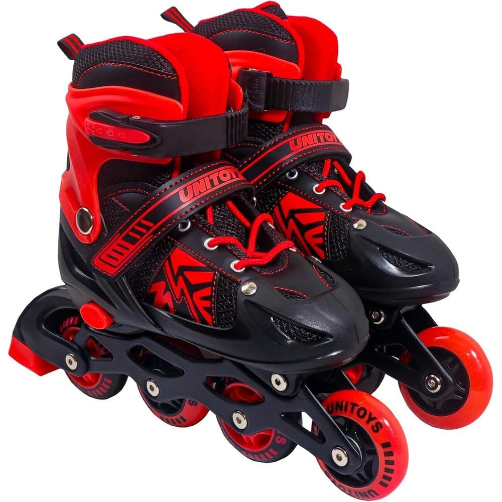 Patins Inline Ajustável Do 38-41 Vermelho - Unitoys 2643