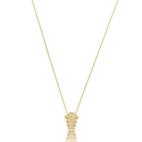 Colar Mae E Filha Com Zirconias Banhado Em Ouro 18k