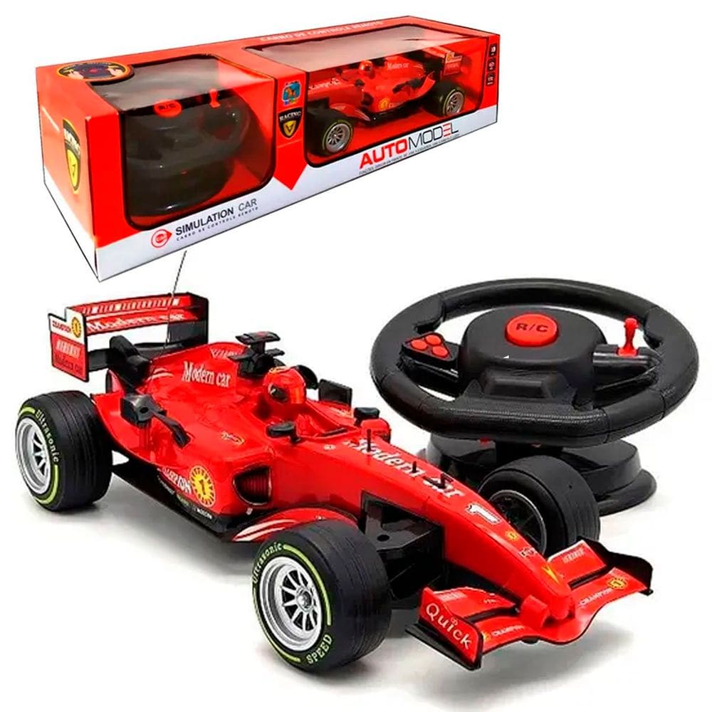 Brinquedo Carro F1 Controle Remoto Som E Luz Ferrari McLaren