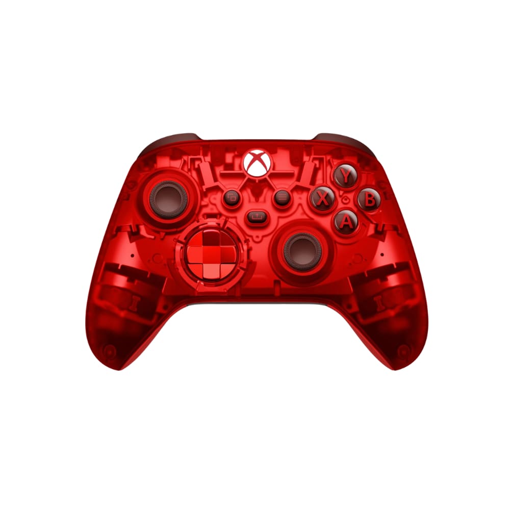 Controle Sem Fio Xbox Series S X One Vermelho Transparente