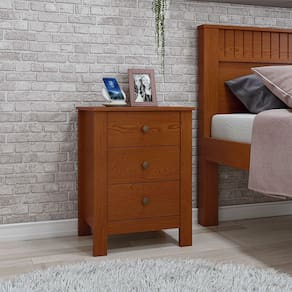 Mesa De Cabeceira Dubai Com 3 Gavetas New Frassino