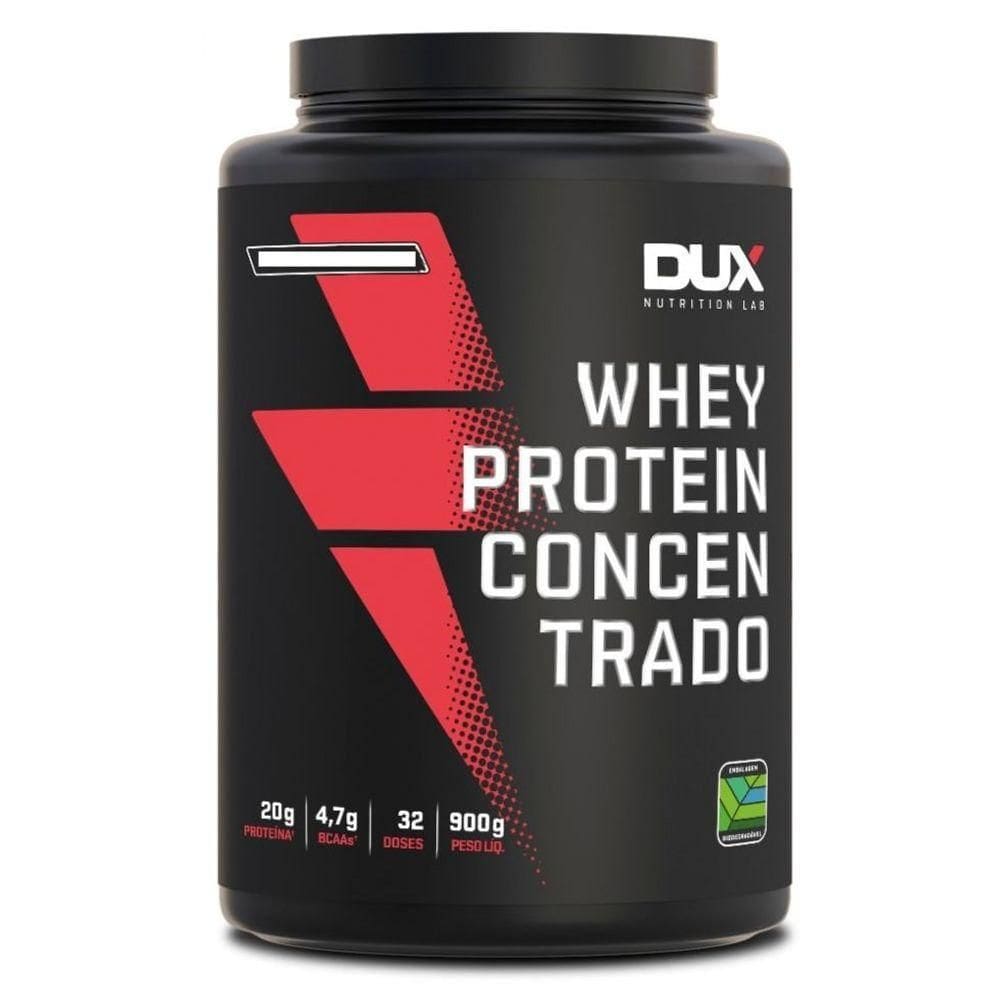 Whey Protein Dux Nutriton Concentrado Pote 900g Morango