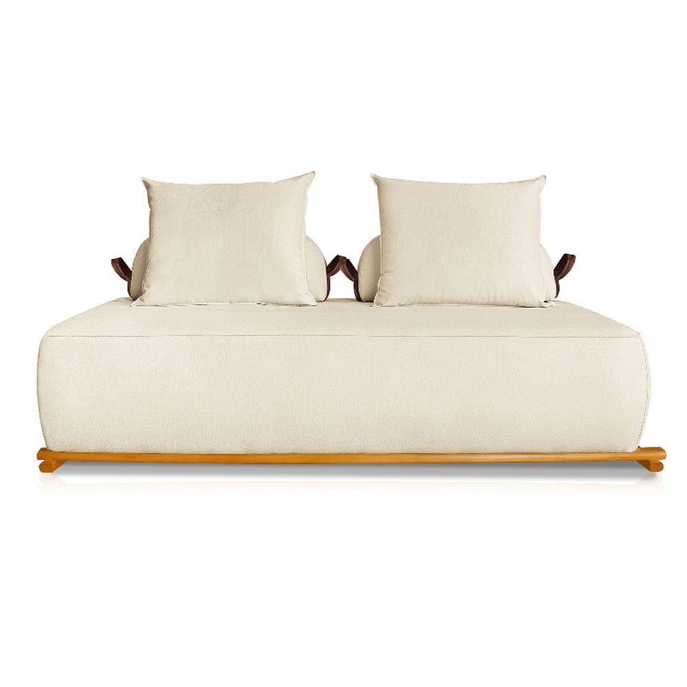 Sofá Agius 3 Lugares 2,20 Linho Pérola - Lucadi Home