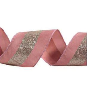 Fita Aramada Rose Com Dourado 6,3cm X 9,14m