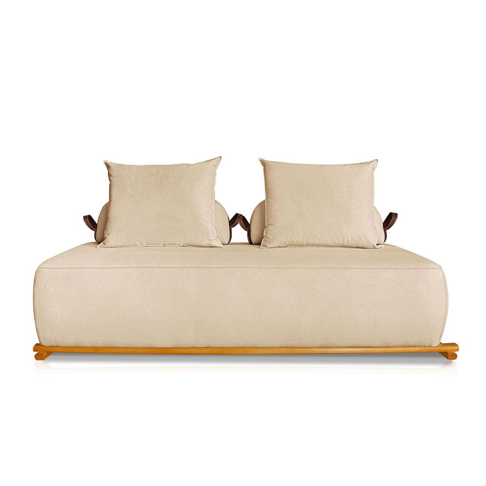 Sofá Agius 2 Lugares 1,60 Linho Dourado - Lucadi Home