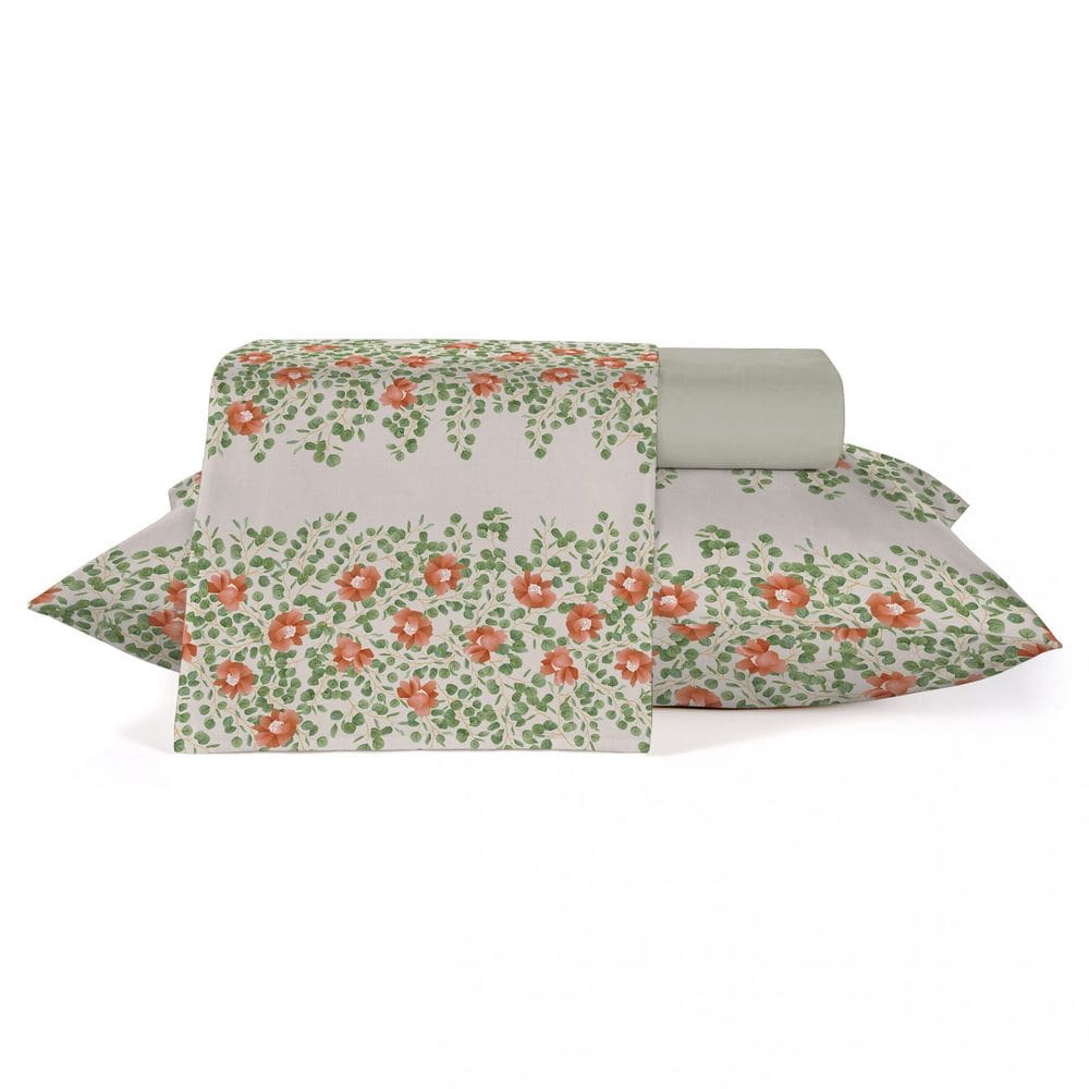 Jogo de Cama Queen 4 Peças Teka 100% Algodão 150 Fios Botanique