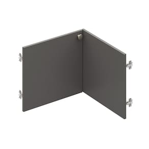 Kit Porta Módulo Canto Reto 39,5cm Frame Cabecasa Madeiramadeira Grafite