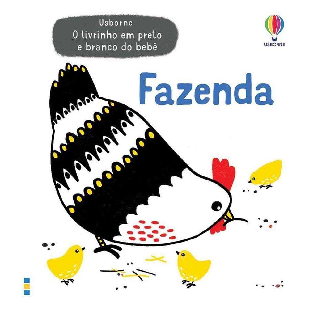Fazenda:o Livrinho Preto e Branco Do Bebê