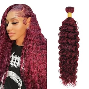 Pacotes de cabelo Vinmdonm 99J Burgundy Water Wave 80-85cm