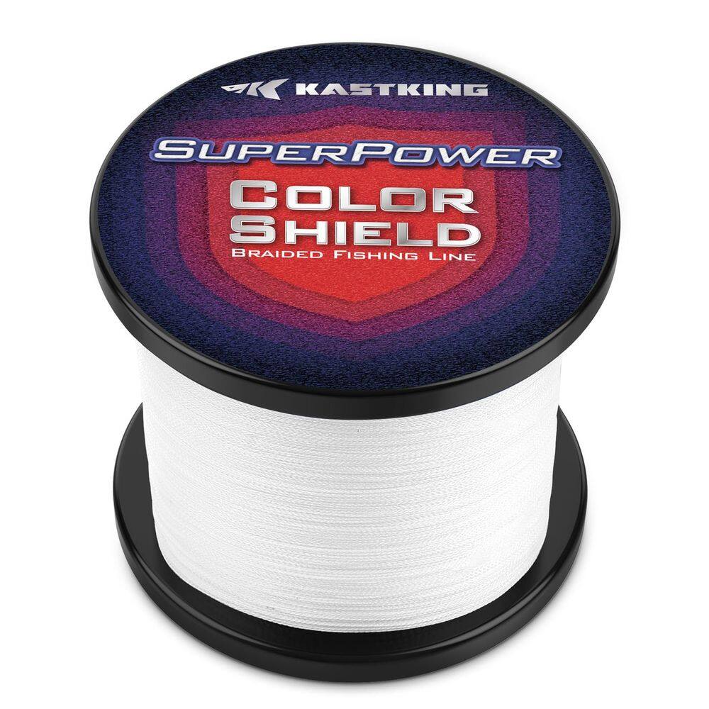 Linha de pesca KastKing Superpower ColorShield White 80 libras 1000Y