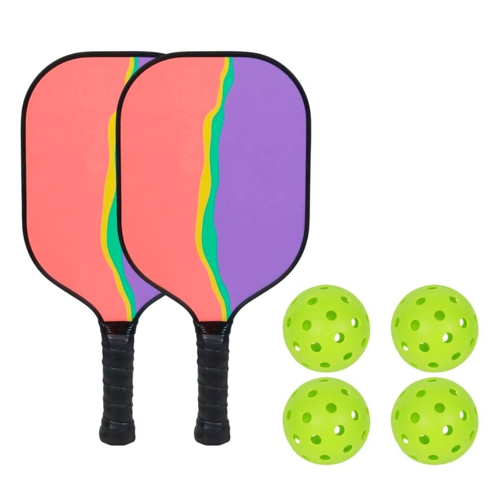 Kit Raquetes Art Multicamadas 4 Bolas 73mm Esporte Pickleball Profissional Bel