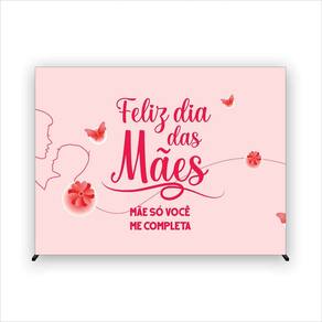 Painel de Festa Retangular Dia das Mães 4,50x3,00 metros - Fera Print