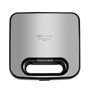 Sanduicheira/Grill Britânia BGR16 | 2 em 1, Redstone, Inox/Preto