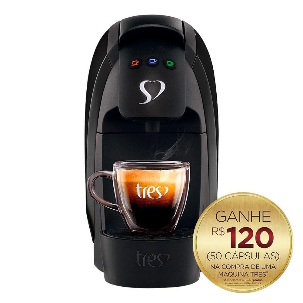 Cafeteira Expresso Três Corações Luna Preto