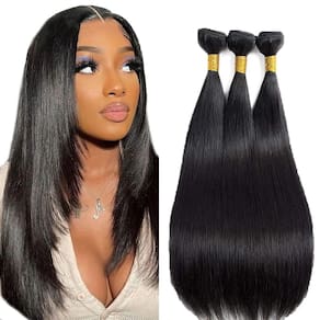 Pacotes de cabelo DiexRlamx Brazilian Straight 3 pacotes 56-66cm