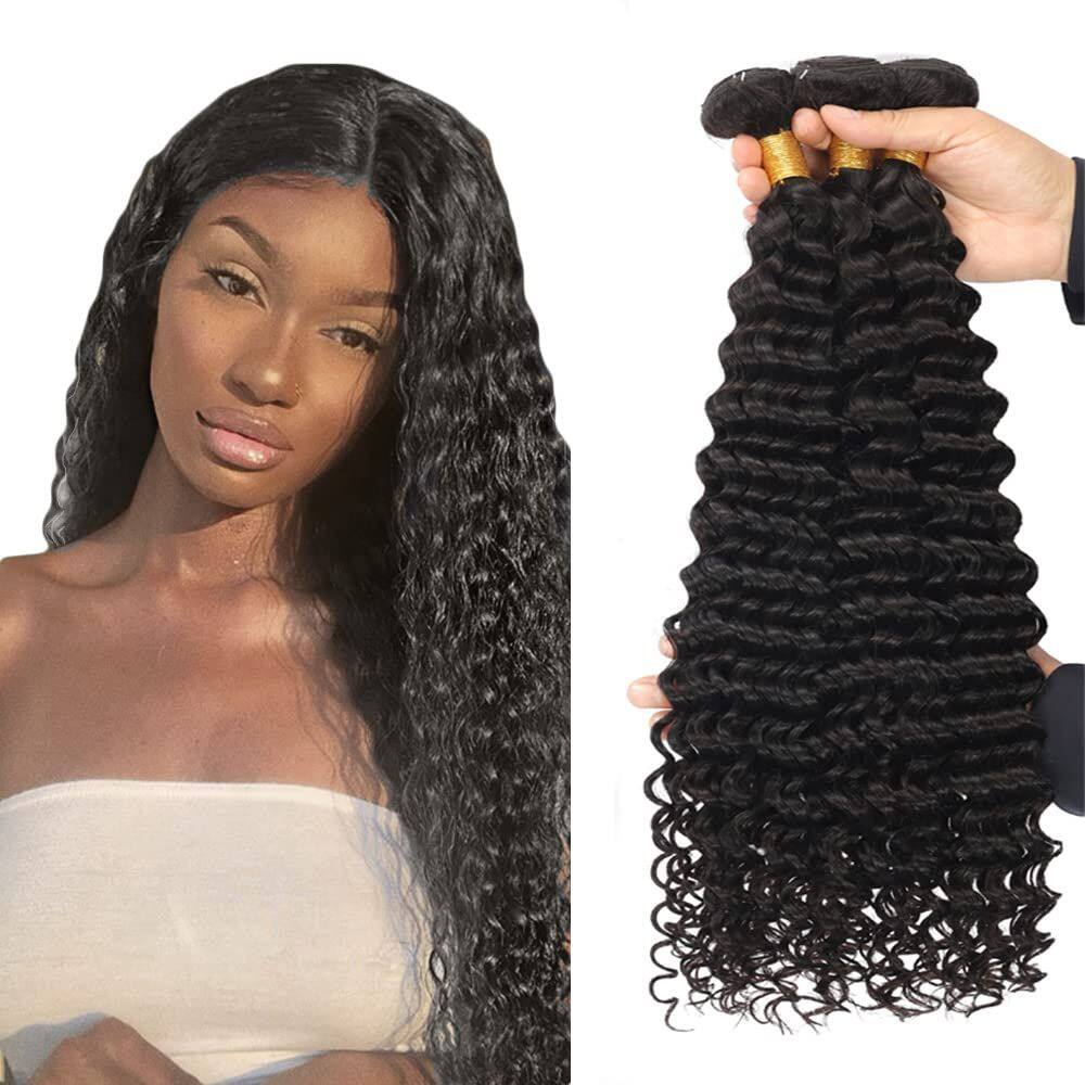 Pacotes de cabelo DiexRlamx Loose Deep Wave 3 pacotes 100% brasileiros