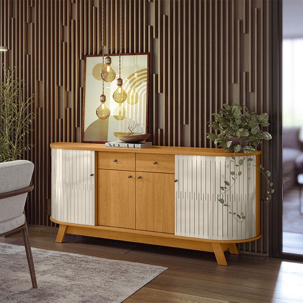 Buffet Mônaco Cinamomo Off White Madetec