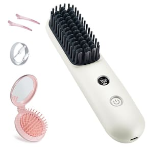 Alisador de cabelo sem fio, modelador de cabelo, tela LCD STUDLLY 2 em 1