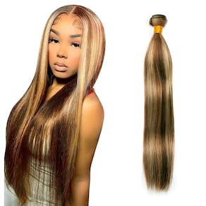 Pacotes de cabelo Vinmdonm P4/613 Brazilian Virgin 20 polegadas em linha reta