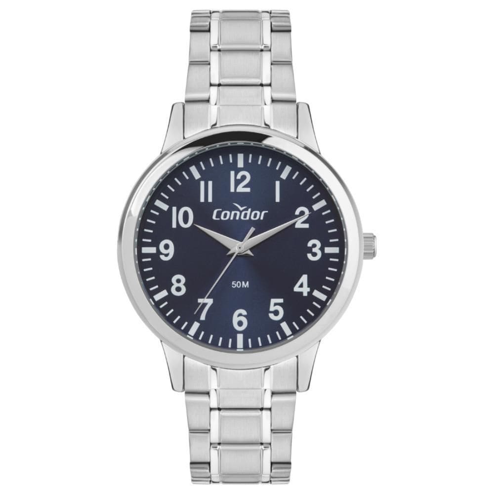 Relógio Condor Masculino Ref: Co2035Nrk/4A Casual Prateado