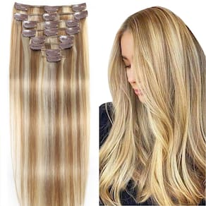 Extensões de cabelo Clip in FIPOHIRA Light Blonde 20" 80g