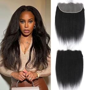 Fecho frontal DSEKCAIN Kinky Straight 13x6 35cm 150% HD Lace