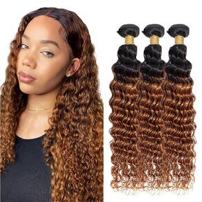 Pacotes de cabelo ZevPiul Ombre Deep Wave 1b/30 Brazilian Virgin