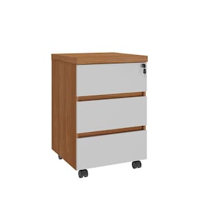 Gaveteiro Artany 3 Gavetas Ii - Y37 - Freijó/Branco 6296