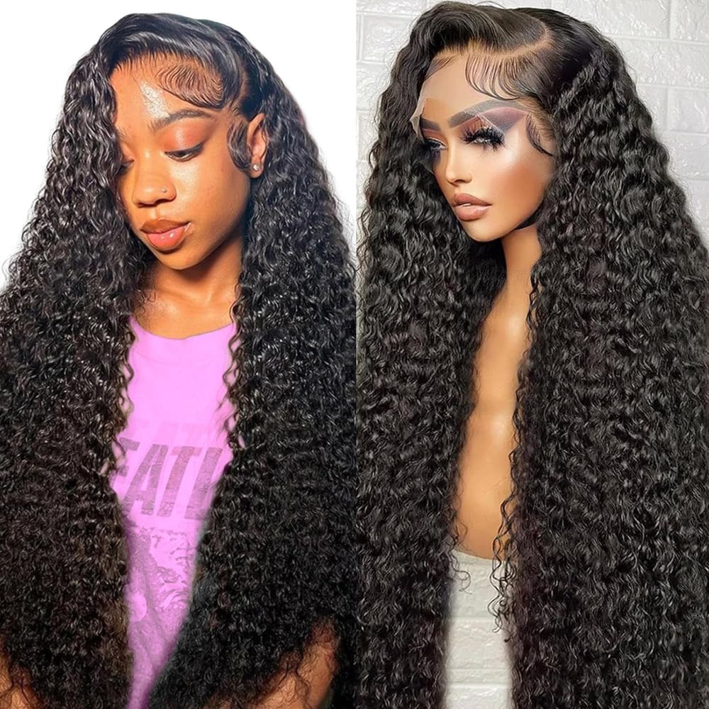 Peruca frontal de renda Dream Like Deep Wave 100% cabelo humano 66cm