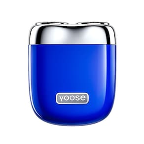 Barbeador elétrico yoose Mini Portable Travel para homens azul