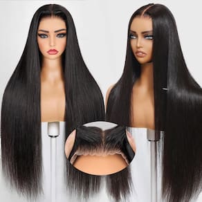 Peruca de cabelo humano frontal de renda sem cola FNSD Wear and Go 32"