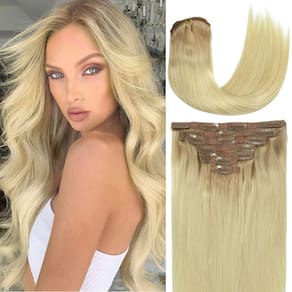 Extensões de cabelo Caliee Clip em 14 cm R12/60 Ombre 120g 7 unidades
