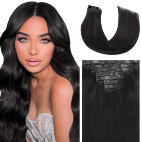 Extensões de cabelo Caliee Clip em cabelo humano real 35cm 110g