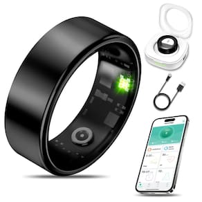Anel de saúde inteligente Milavan Fitness Tracker Heart Rate Black