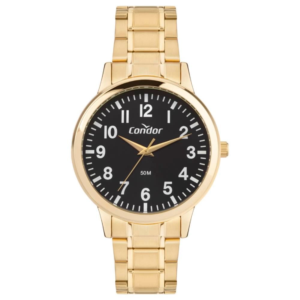 Relógio Condor Masculino Ref: Co2035nri/4p Casual Dourado