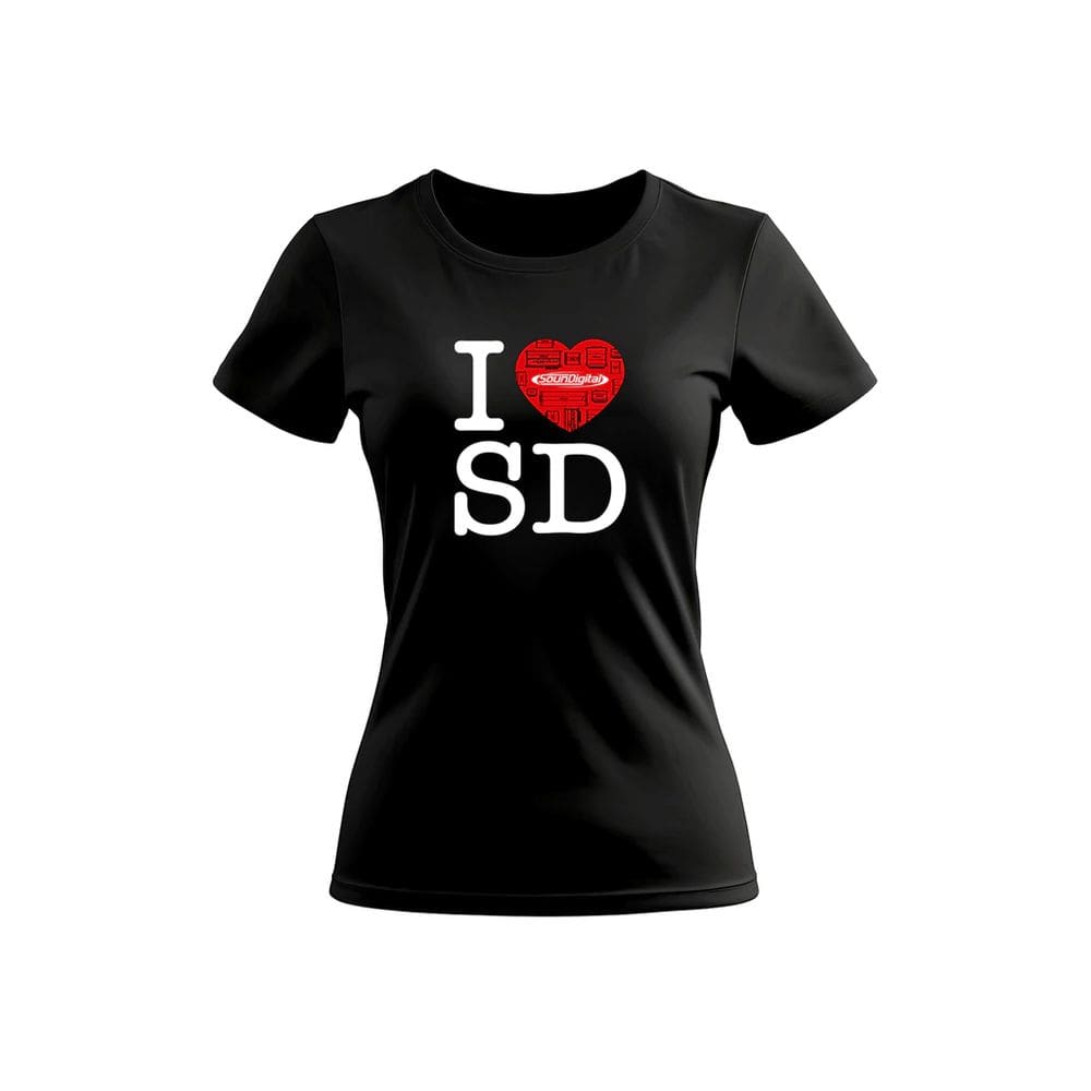 Camiseta Babylook ´´ I Love Soundigital´´ Pt G