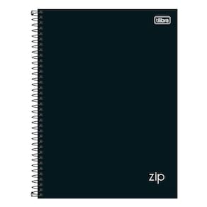 Caderno Espiral Universitário Zip 20 Matérias Preto - Tilibra