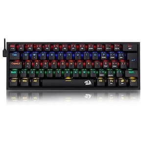 Teclado Gamer Redragon Fizz Rainbow Mecânico Switch Brown Preto ABNT2 - K617-R-B