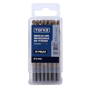 Broca AR Torkz TRC0023 Titânio, 5 mm - 10 Peças