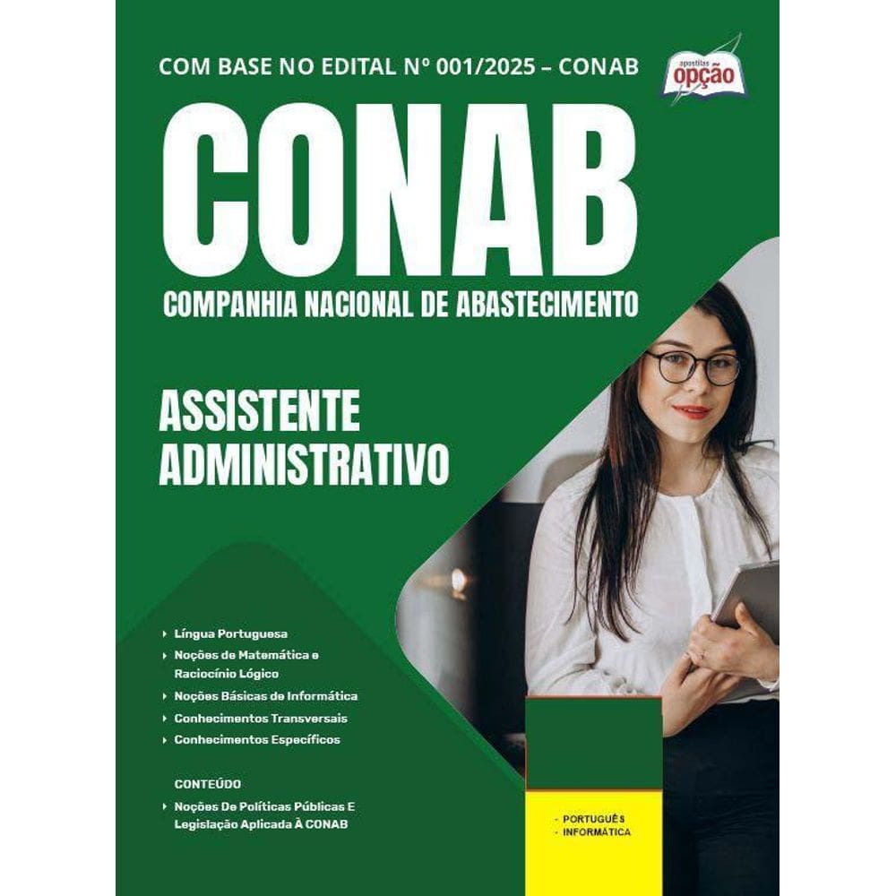 Apostila Conab 2025 - Assistente Administrativo