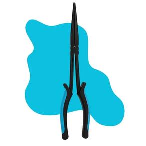 Alicate Bico Longo Reto Pesca Profissional Aço Carbono Deyu