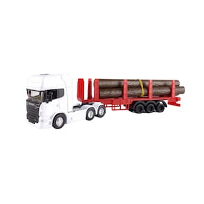 Caminhão Scania Madeira 1:64 Welly Branco