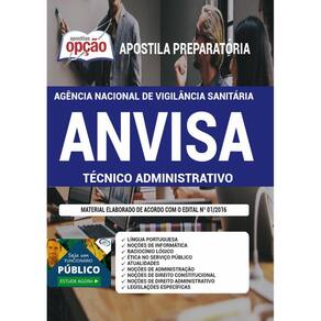 Apostila ANVISA - Téc. Adm. 2021 | Matérias Completas