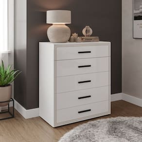 Cômoda 5 Gavetas Móveis 104,2cm 90cm 46cm Valência Branco